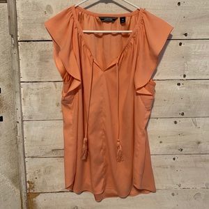 Lands’ end ruffle sleeve blouse